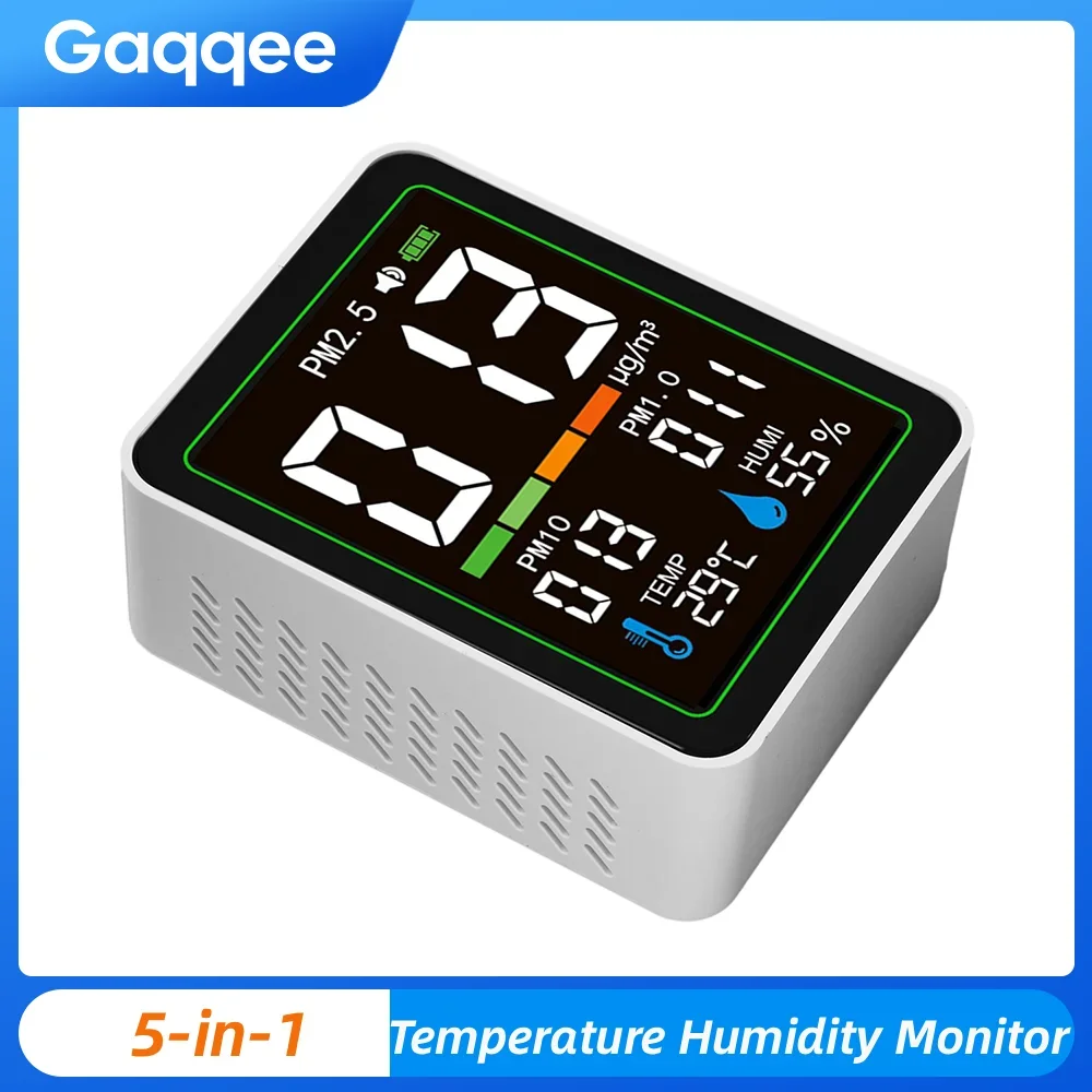 

Умный мини-монитор качества воздуха для дома с датчиками PM2.5, PM1.0, PM10, высокоточный датчик температуры и влажности для дома и офиса