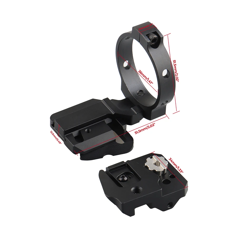 PVS14 night vision device bracket RQE adapter bridge