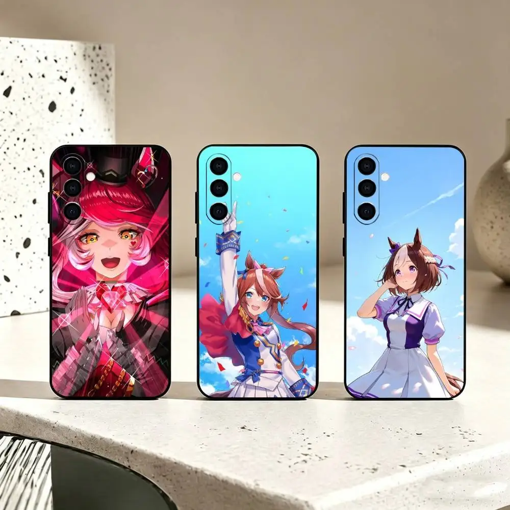 Uma Musume Pretty Derby-Y gift Phone Case Black Silicone Soft For Samsung Galaxy A73,A72,A71,A70,A53,A52,A51