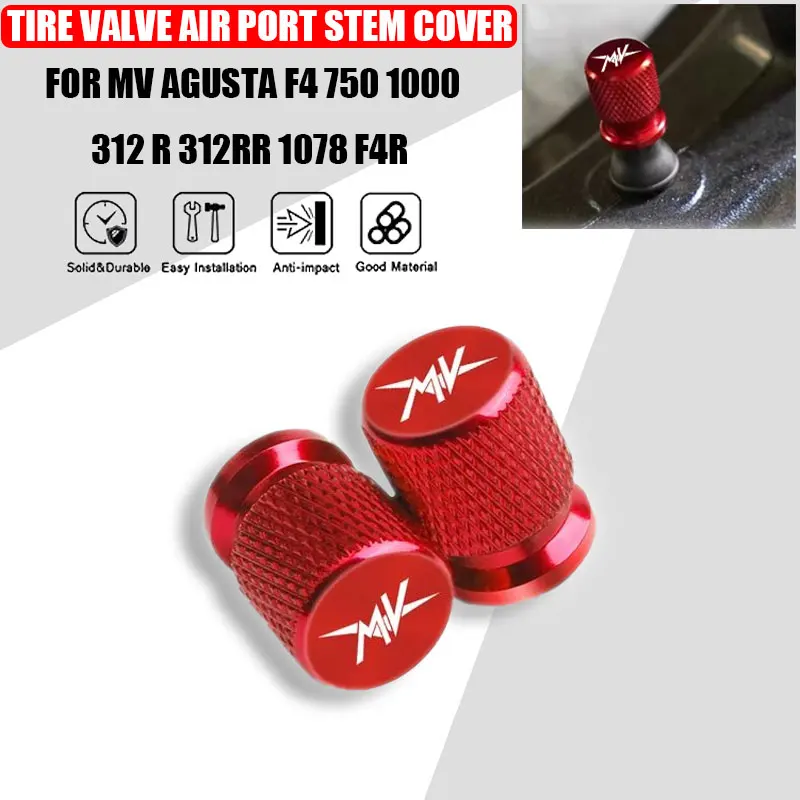 2 Pcs Motorcycle Accessories For MV AGUSTA F4 750 1000 312 R 312RR 1078 F4R Aluminum Alloy Tire Valve Air Port Stem Cover Caps