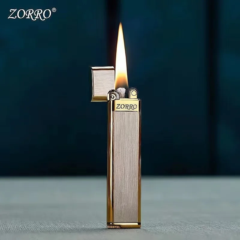 ZORRO High-end Kerosene Lighter Mini Metal Cigarette Lighter Windproof Lighter Portable Open Flame Lighter Gifts for Boyfriend