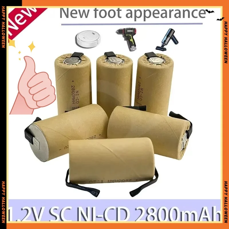 100% Original 2024 New SC 2800mah 1.2v Battery NI-CD Rechargeable Battery for Electric Screwdrivers, Electric Tools, etc