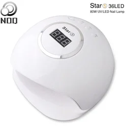 NOQ Max72W UV LED Nail Lamp Star 5 For Nails 36 Leds Dryer Manicure Drying Gel Polish 10s/30s/60s/99s Auto Sensor Tools