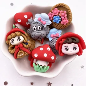 Handbemalte Kawaii Bunte Zeichnungen Mädchen Wolf grau Flachstein 10 Stcs Sammelalbum DIY Decoration Home Accessoires 10 Hauptverkaufsstatue Wolf - №4