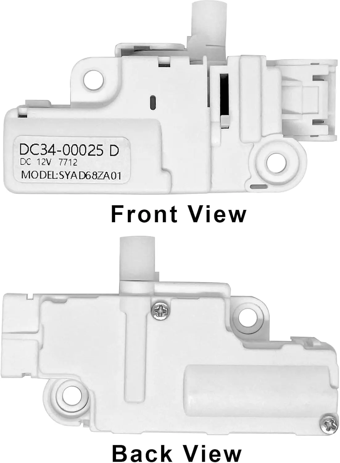 DC34-00025D DC12V Washer Washing Machine Door Lock Switch Replacement for Samsung WW90K74150OX/WW90K74150SC/WW90K74150O