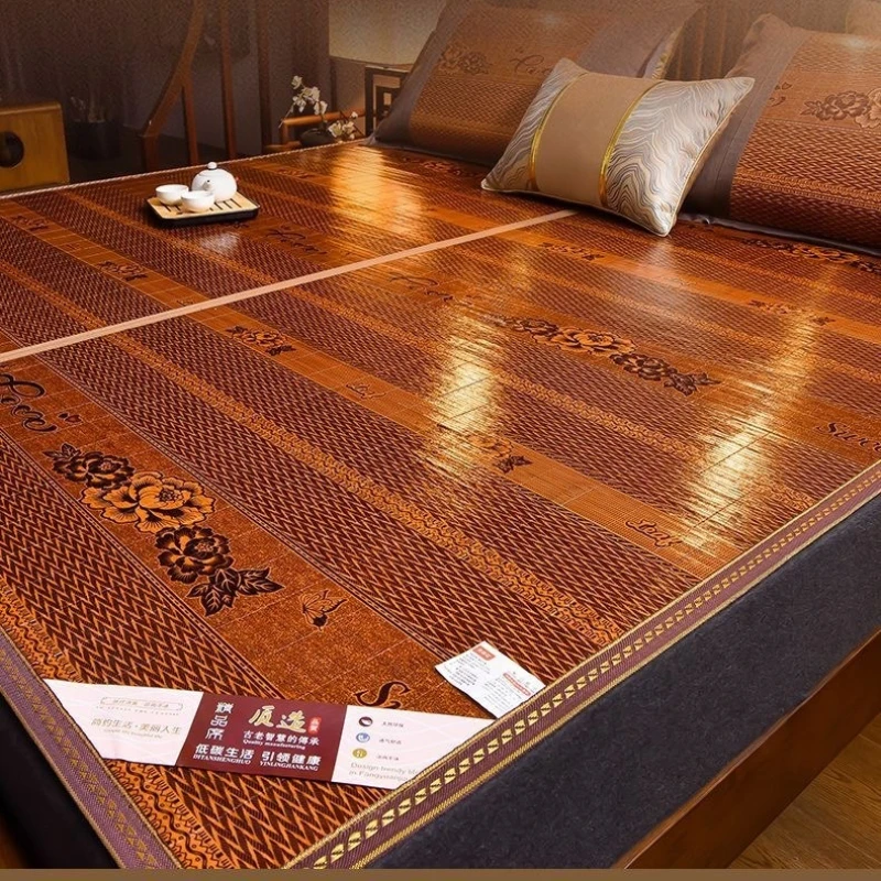 Foldable Bamboo Mat Dormitory Bed Mat Cooling Bamboo Mat for Home Use Foldable Bedding Mat Foldable Bamboo Sleeping Mat