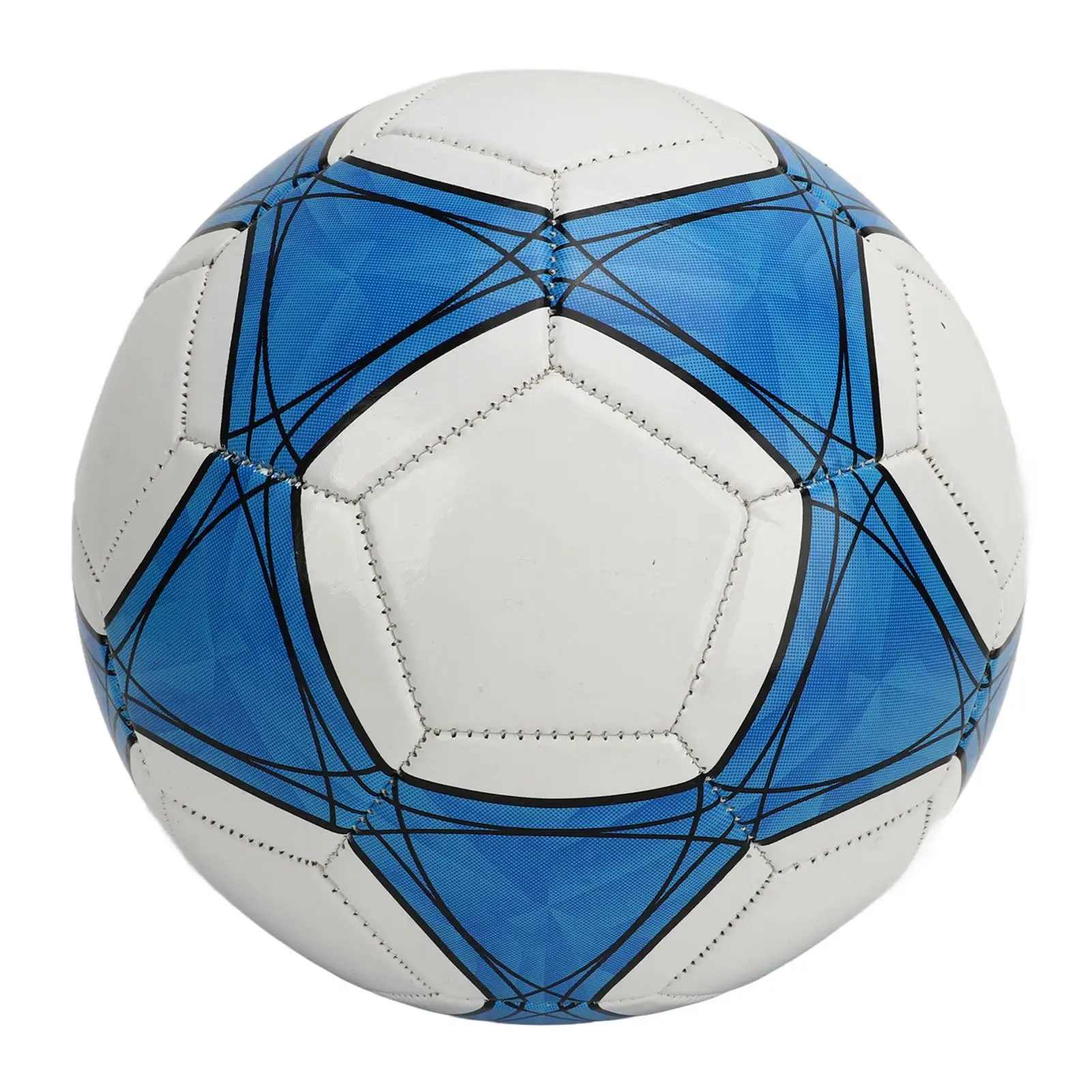 

Children Size 5 Training Soccer Ball Thickened Blue White Color for Practice and Games
