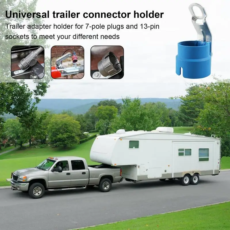 Trailer Connector Holder 7-13 Pin Truck Plug Adapter Weatherproof And Waterproof Trailer Connector For Trailer Boats Car Carrier