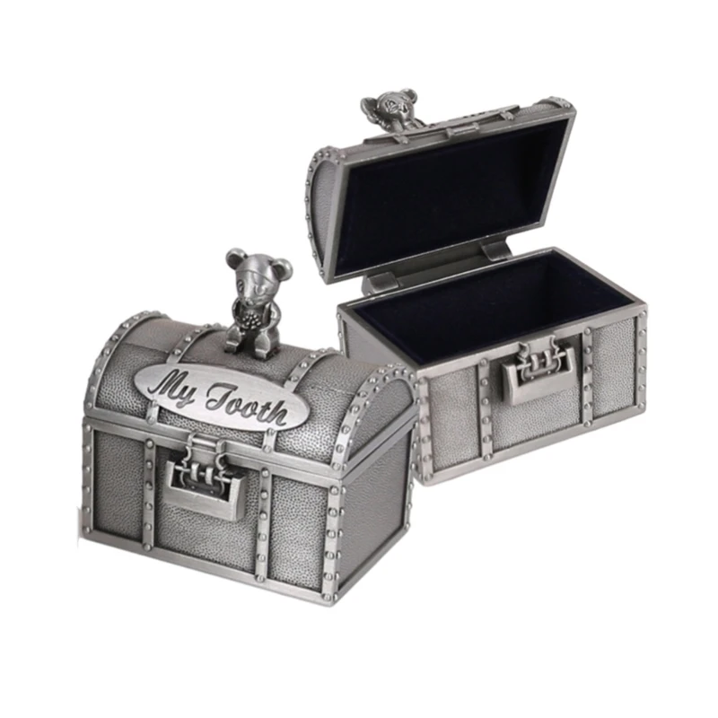 Caja organizadora para primeros dientes y rizos, contenedor bonito para rizos dientes para niños, caja regalo QX2D