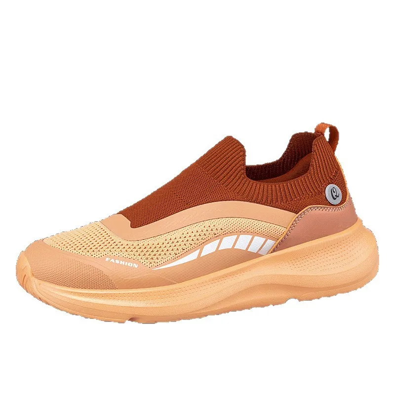Spring New Shoes for Men Breathable Knit Casual Shoes Lightweight Comfortable Sport Jogging Shoes Youth Street Slip-on Sneaker view 5