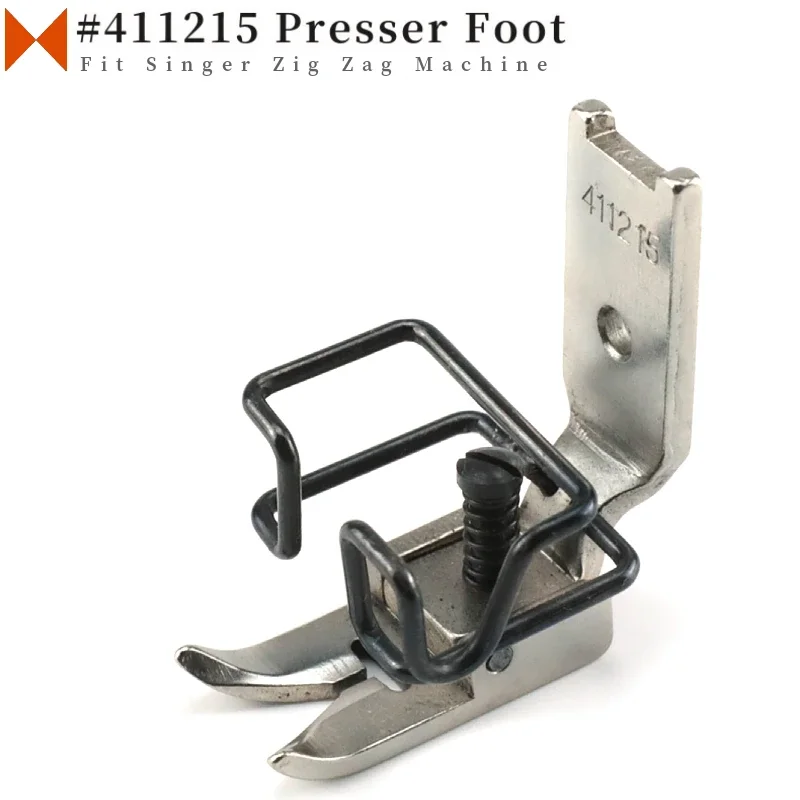 411215   Prensatelas con protector de dedo para máquina de coser Industrial en Zigzag, accesorios aptos para Singer 107G 107W 140W 307G 457G 457U