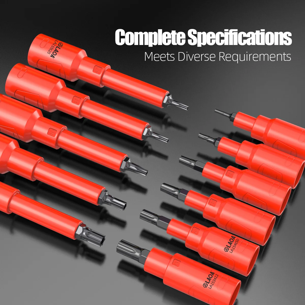 LAOA 1/4인치 절연 알렌 키 소켓 세트 열처리 S2 스틸 장수명 육각 섕크 비트 (기계 유지보수 작업장용)
