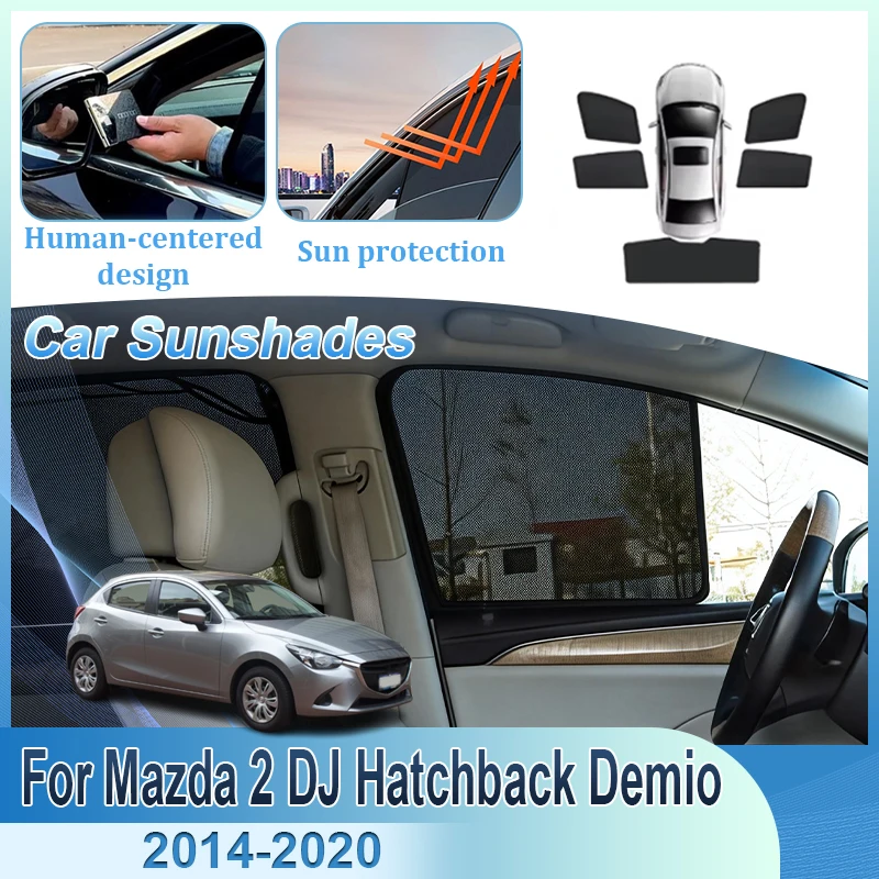 

Car Sunshade For Mazda 2 DJ Hatchback 2014 2015 2016 2017 2018 2019 2020 Magnetic Front Windshield Curtain Side Car Accessories