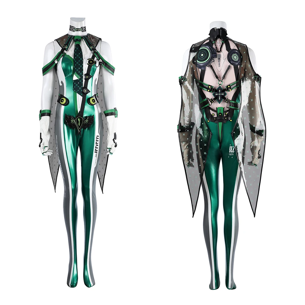 Game Stellar Blade EVE 07 Cosplay Costume 3D Printed Zentai Suit Eve Green Suit Female Fantasy Halloween Carnival Party Clothes