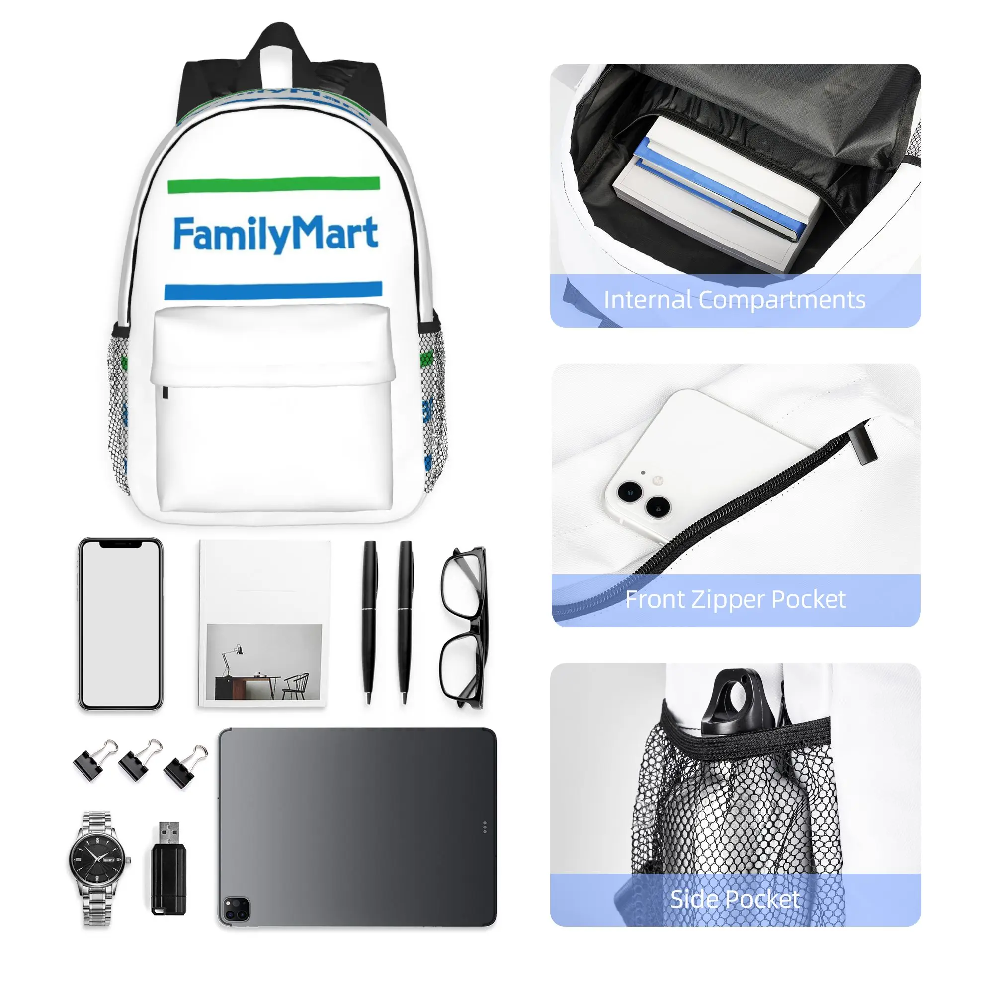 FamilyMart Backpack Hot Sale Daypack Large Capacity Boys Girls BookBag Shoulder Bags for Men Women School Bag