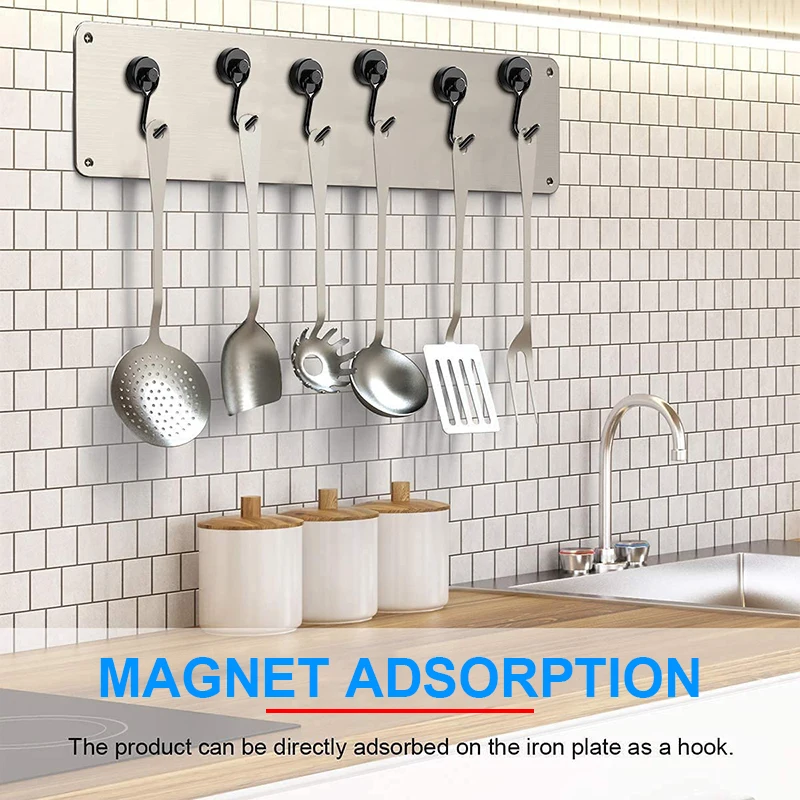 Magnetic Hook Heavy Duty Neodymium Magnet Hooks Super Strong Wall Hooks Hanger Key Hanging Coat For Home Kitchen Refrigerator