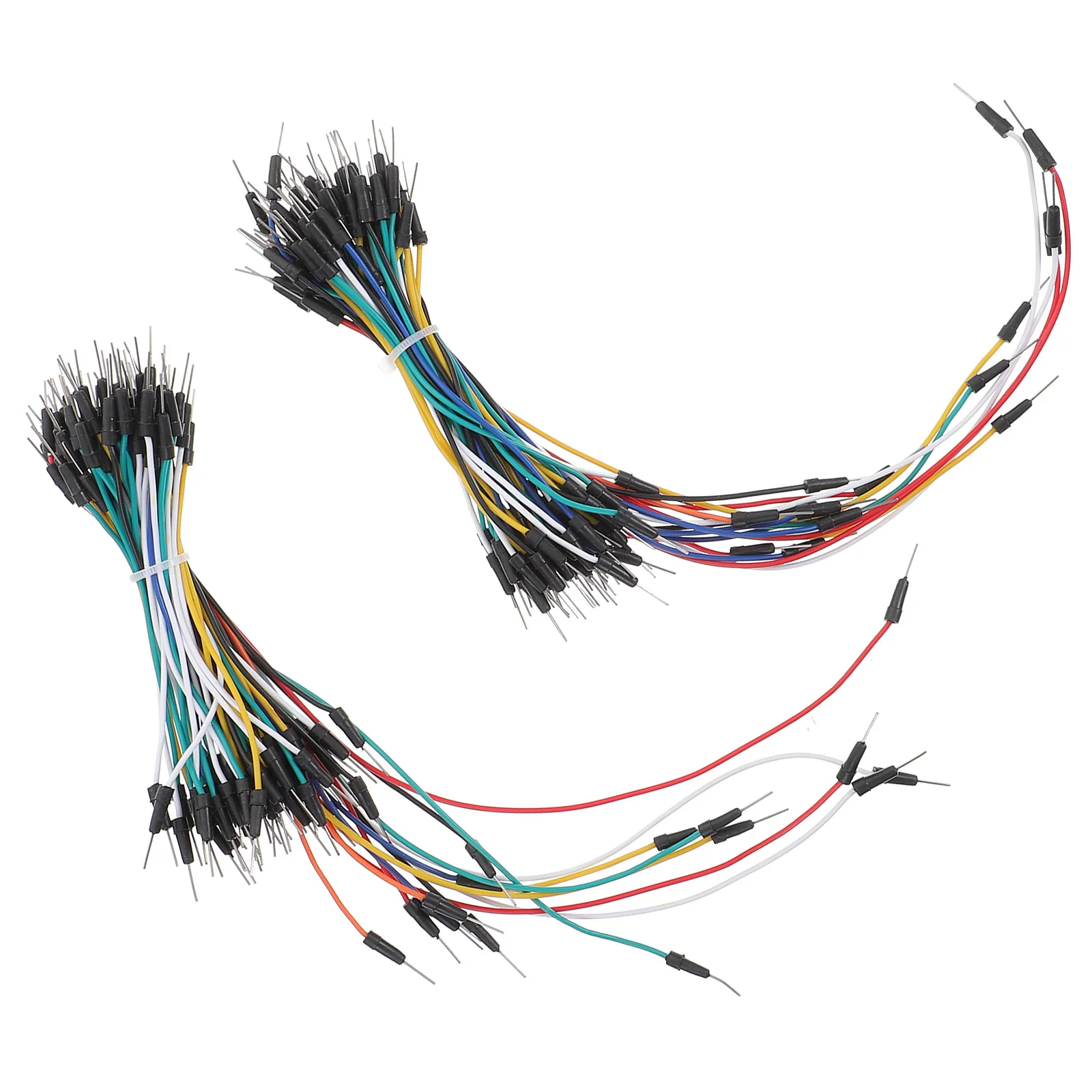 

130pcs 2 Bundles Breadboard Jumper Preformed Solderless Cable For Prototyping Circuit Assorted Wire Set Jumper Wire Kit