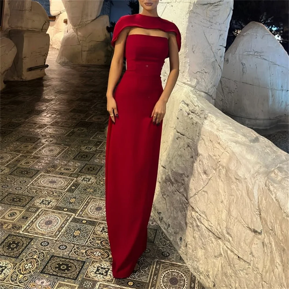 

ROYET Classic Simple High Neck Short Sleeve Mermaid Evening Dress Floor Length Elegant Prom Gown For Woman Customized New 2025