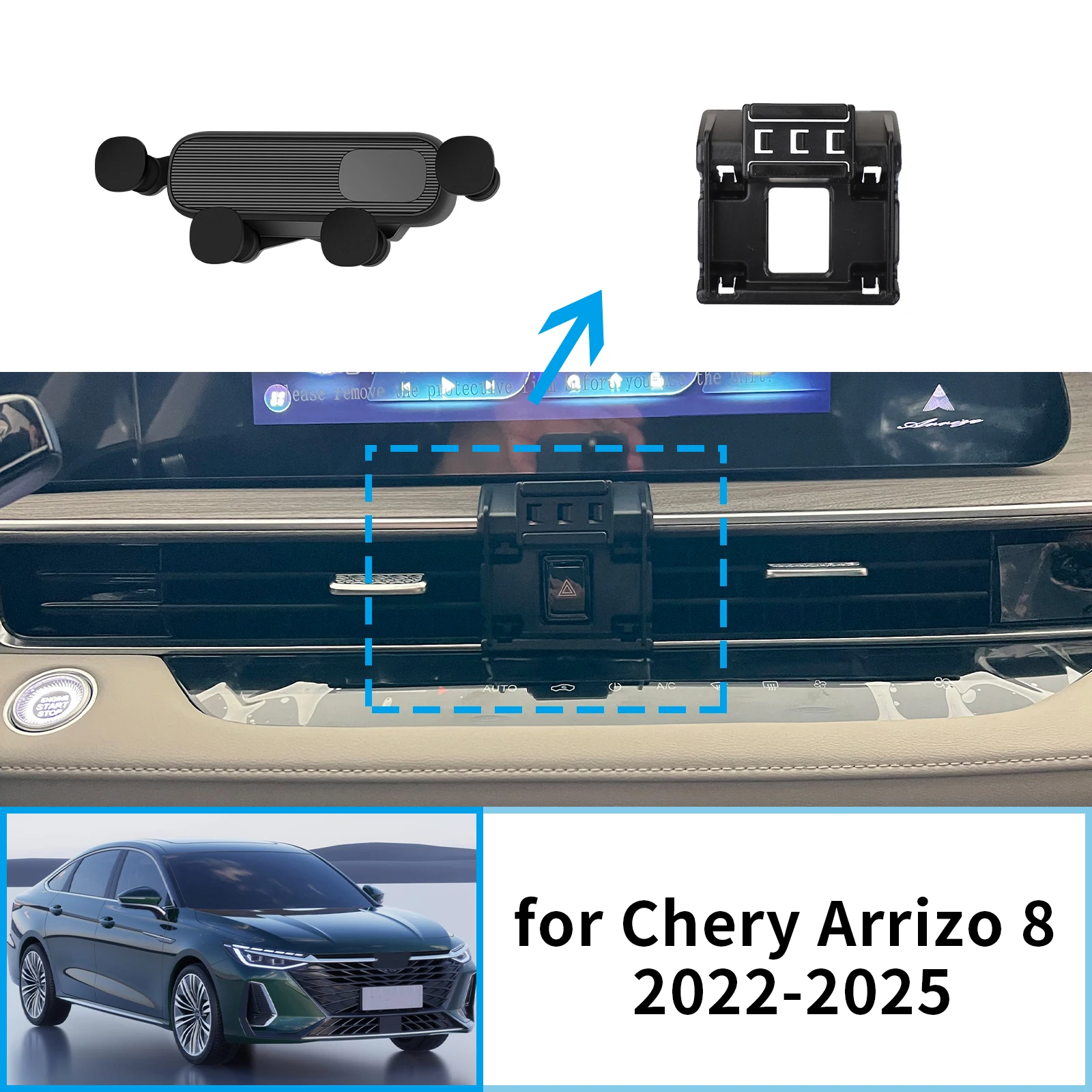 

Car Mobile Phone Holder for Chery Arrizo 8 2022 2023 2024 2025 GPS Bracket Navigation Stand Auto Accessories