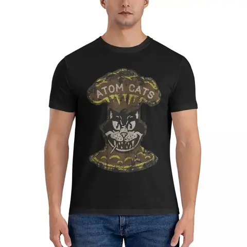 100% bomull Atom Cats T-shirt unisex mode överdimensionerad T-shirt herr rund hals sommarskjortor toppar S-6XL 8 best sales atomkatt - №1