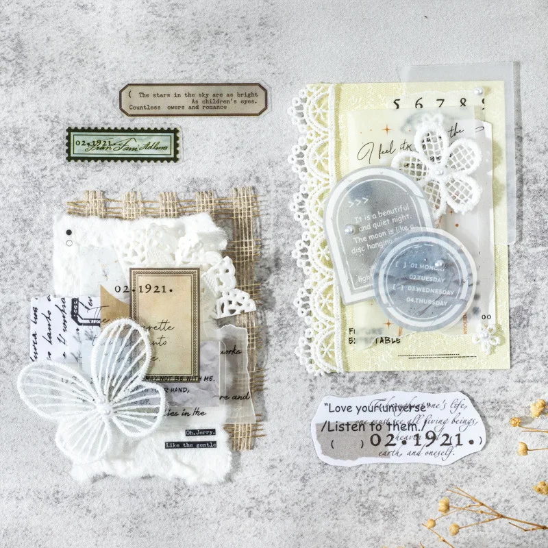 20 قطعة Ins ملصقات الإطار التسمية مجلة غير المرغوب فيه سكرابوكينغ خلفية المواد الزخرفية الكولاج الإبداعية القرطاسية كتاب ملصقات