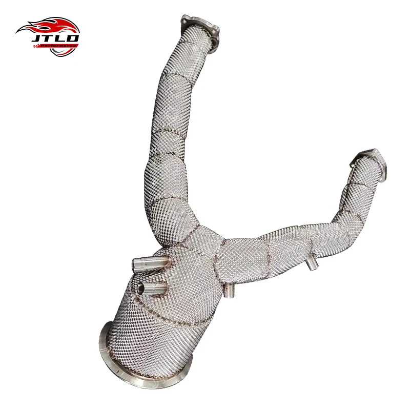 JTLD 304 Stainless Steel Straight Pipe Exhaust Downpipe For PORSCHE MACAN S 3.0T OPF