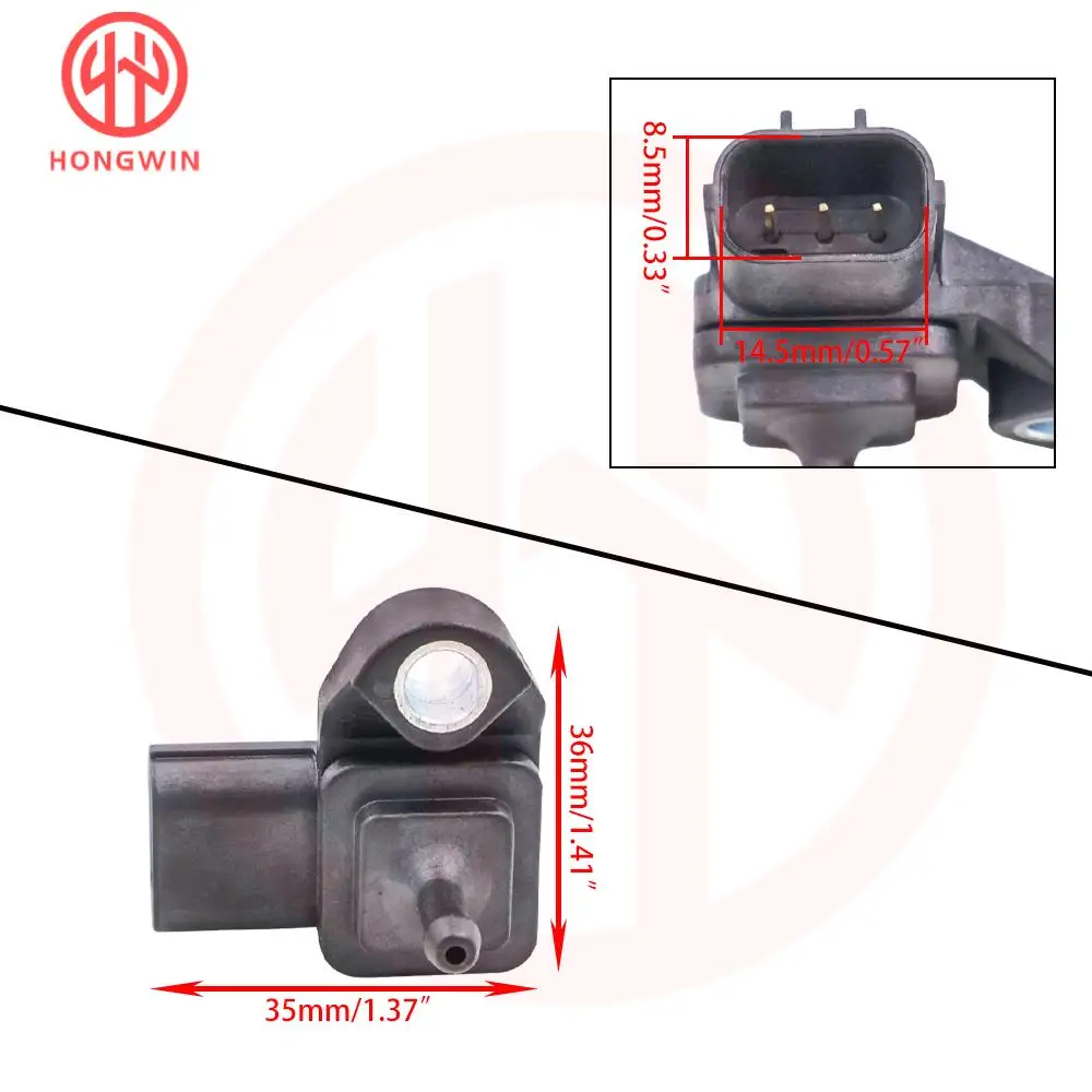 1865A298 New Absolute Pressure MAP Sensor Plug 1865A156 1608733080 For MITSUBISHI Outlander Lancer ASX L200 Pajero 0798009290