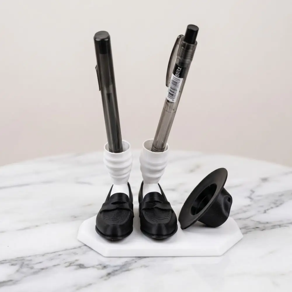Funny Stylized Character 3D Printed Pen Holder Dynamic Posture Human Shaped Dancing Figurine Pen Holder Creative Art Ornament