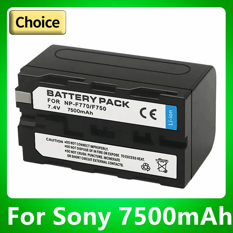 7500mAh NP-F770 NP F750 NP-F750 NP-F730 Camera Battery For Sony NP-F970 NP-F960 NP-F550 CCD-TRV215 CCD-TR917 CCD-RV100