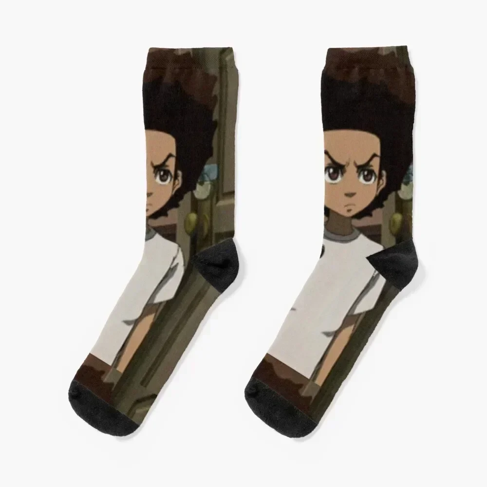 

The Boondocks Huey Socks ankle moving stockings colored floral Socks For Man Women's cool kids floor Woman Socks Men's