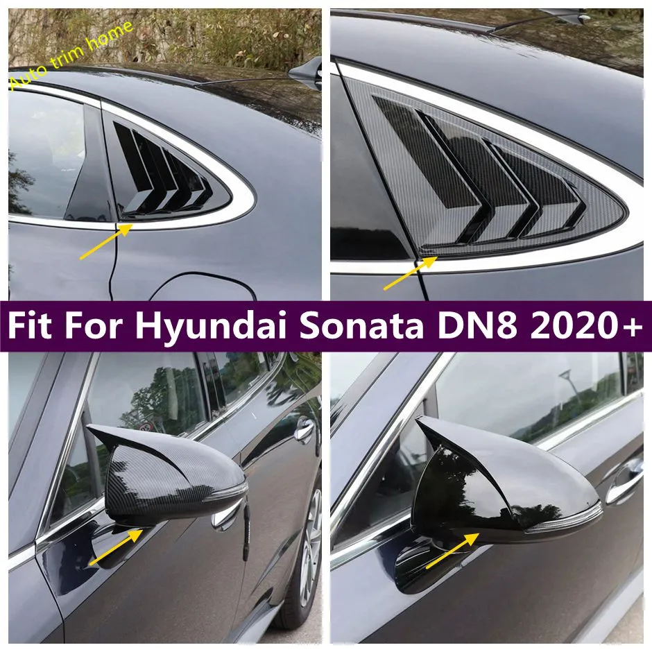 

Car Outside Door Rearview Mirror Rear Window Louver Shutter Side Vent Cover Trim For Hyundai Sonata DN8 2020 - 2023 Accessories