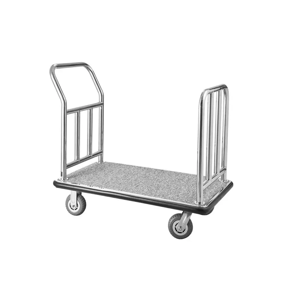 

Hotel Luggage Cart 750 LBS Platform Truck with Removable Front Frame
