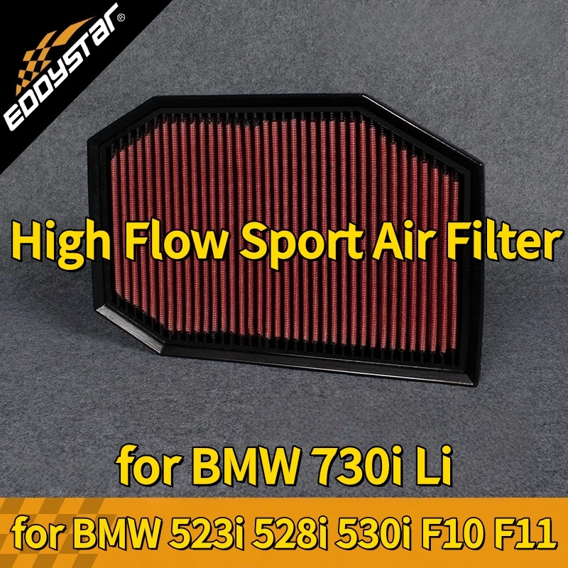 

Спортивный воздушный фильтр с высоким расходом для BMW 730i Li F01 F02 F03 F04 523i 528i 530i F10 F11, моющиеся гоночные впускные фильтры