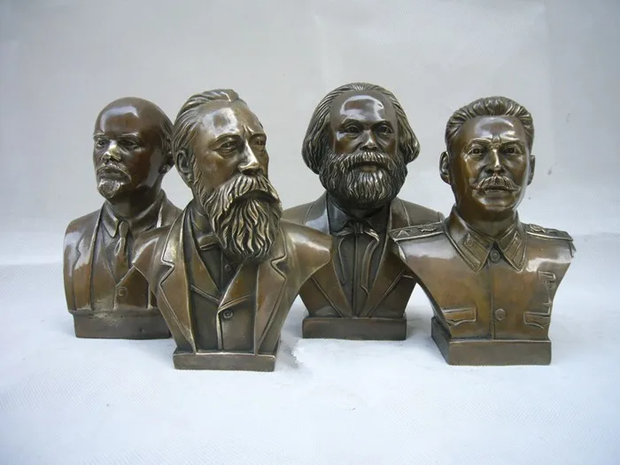 wholesale bronze Copper TOP limited collection-Soviet Union great leader Vladimir Lenin Marx Friedrich Engels Stalin statue