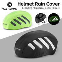 WEST BIKING Bicycle Helmet Rain Cover Waterproof MTB Road Bike Helmet Protector Reflective Safety Cap Cycling Accessories