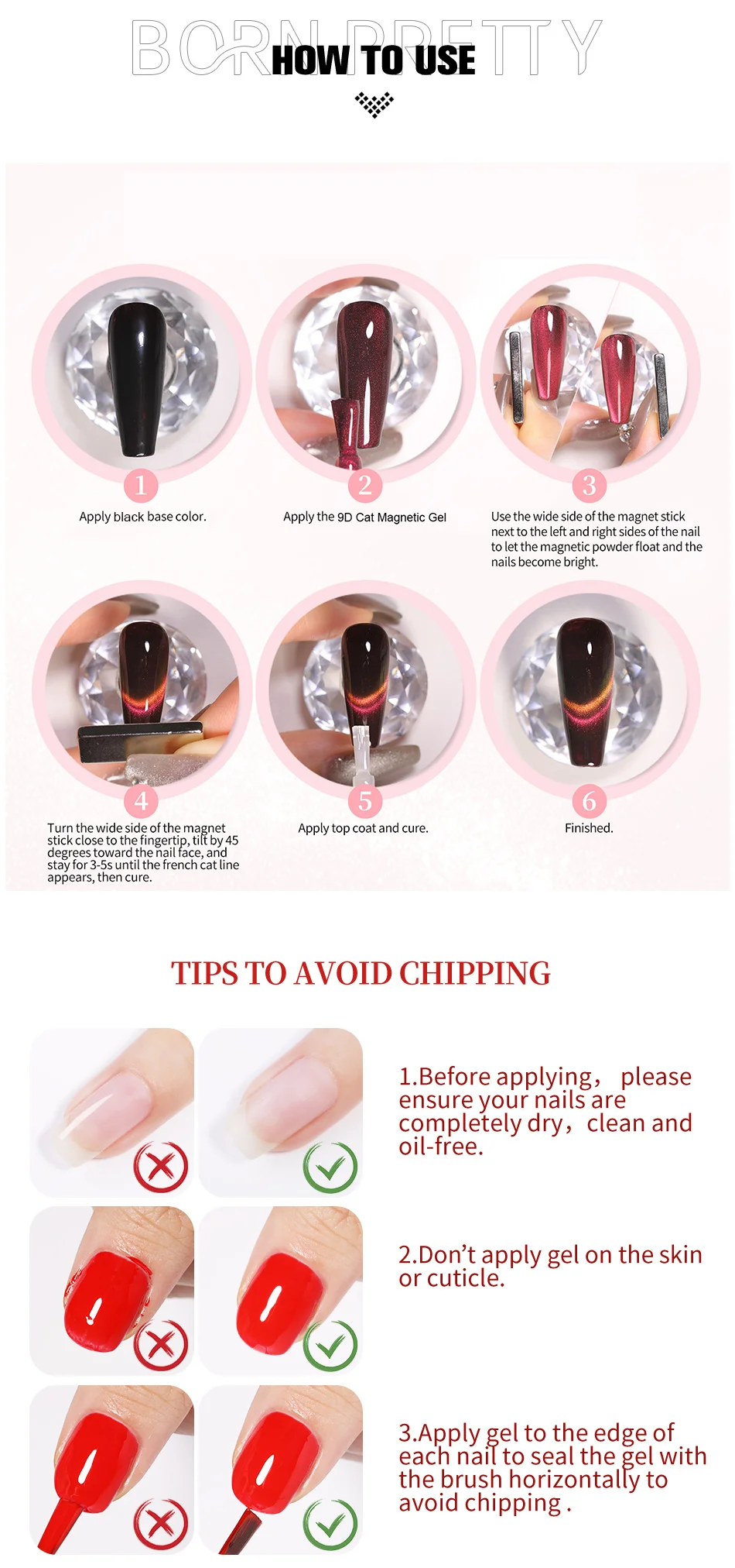 BORN PRETTY 10 ml 9D Chameleon Cat Magnetischer Gel-Nagellack, doppelte Farben, semi-permanenter UV-Gel-Lack – Detail 8
