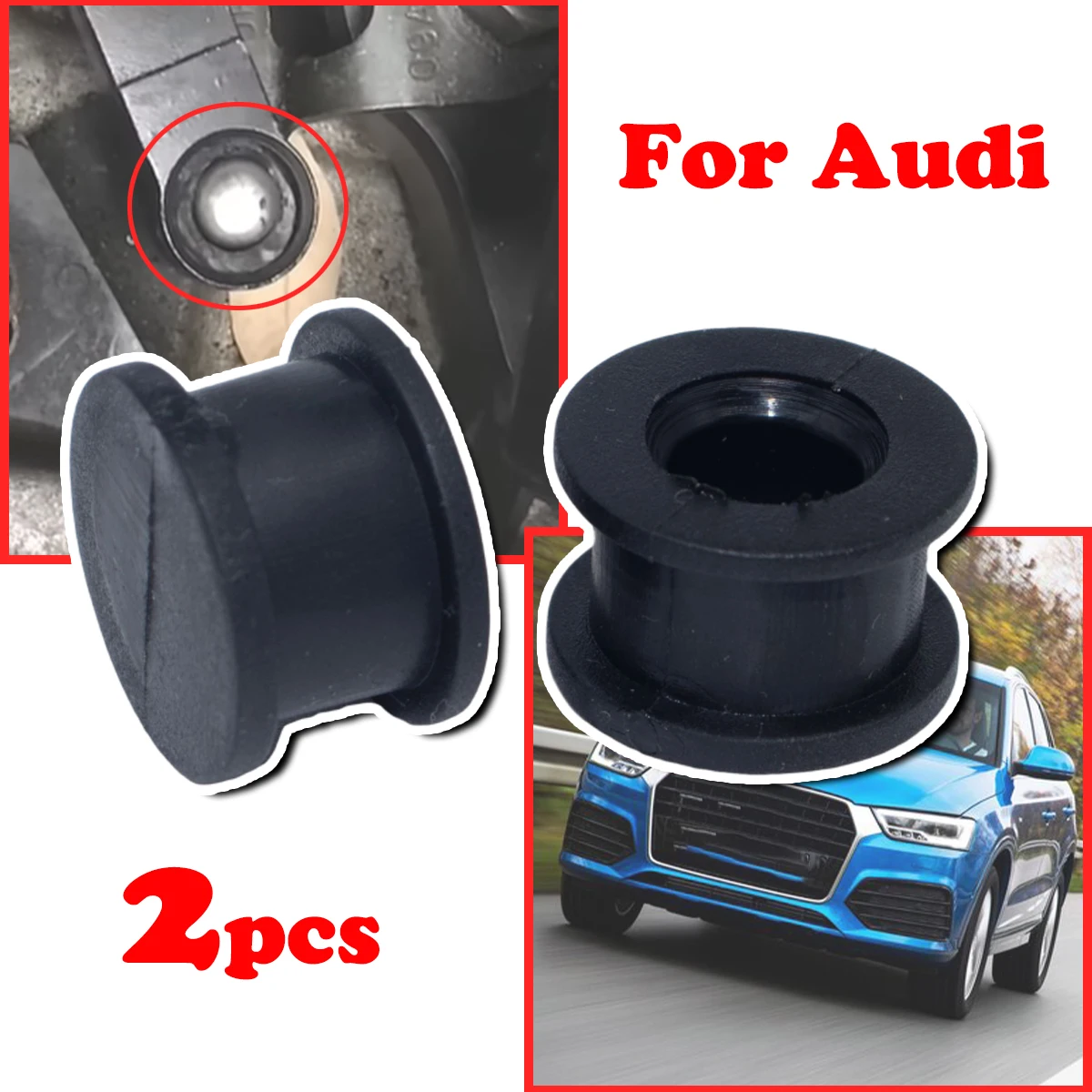 

2pcs For Audi TT 100 Q3 Automatic Transmission Gear Shifting Cable End Connector Rubber Bushing Fix Repair Kit Car Accessories