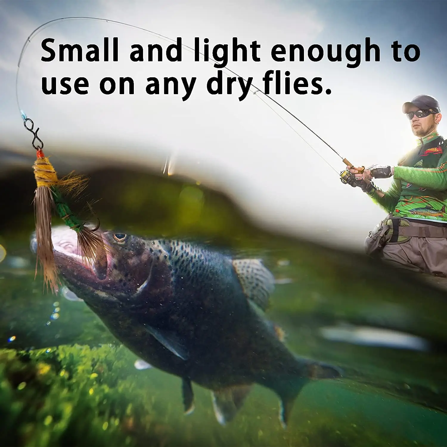 Eupheng 50 Stück Fliegenfischen Snap Quick Change Edelstahl Fly No Knot Snap Connector Binden Werkzeuge Zubehör – Detail 6