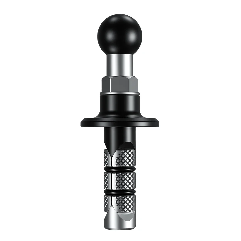 25mm Black Fork Stem Base 17mm Ball Mount Adapter Aluminum Alloy Bike Phone Mount Front Fork Bar Ball Head Motorbike Accessories