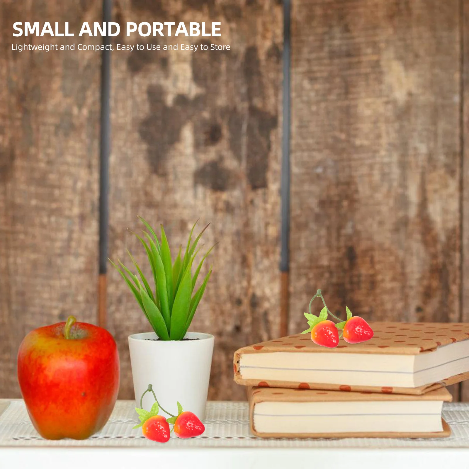 

20Pcs Realistic Fake Strawberries Compact Lightweight Decor for Home Office Table Centerpieces Mini Artificial Strawberry Model