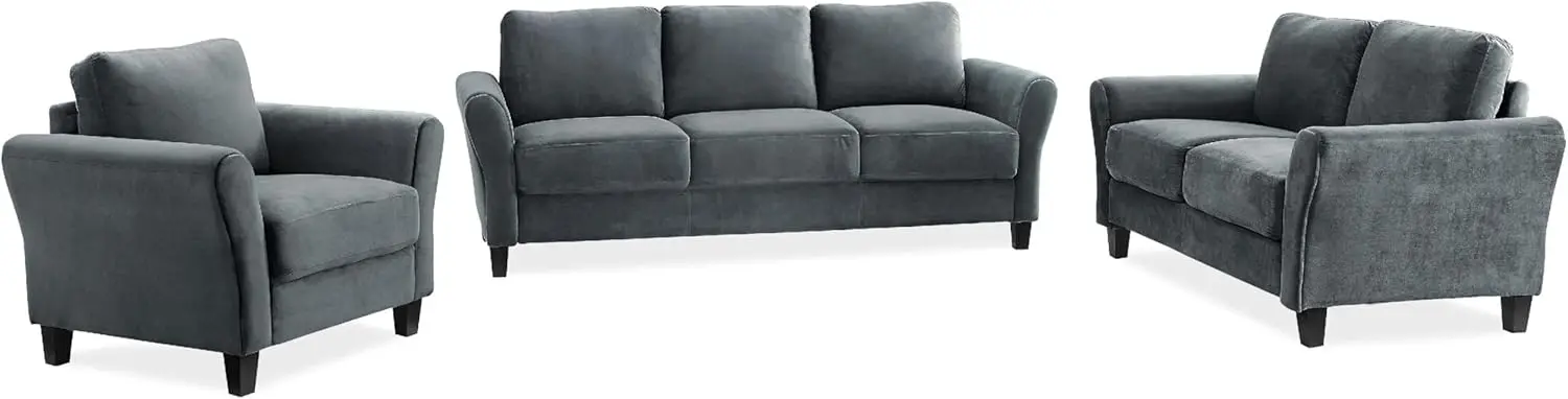 Sofa Watford, abu-abu gelap, 31.5 inci D x 78.75 inci L x 33.86 inci H