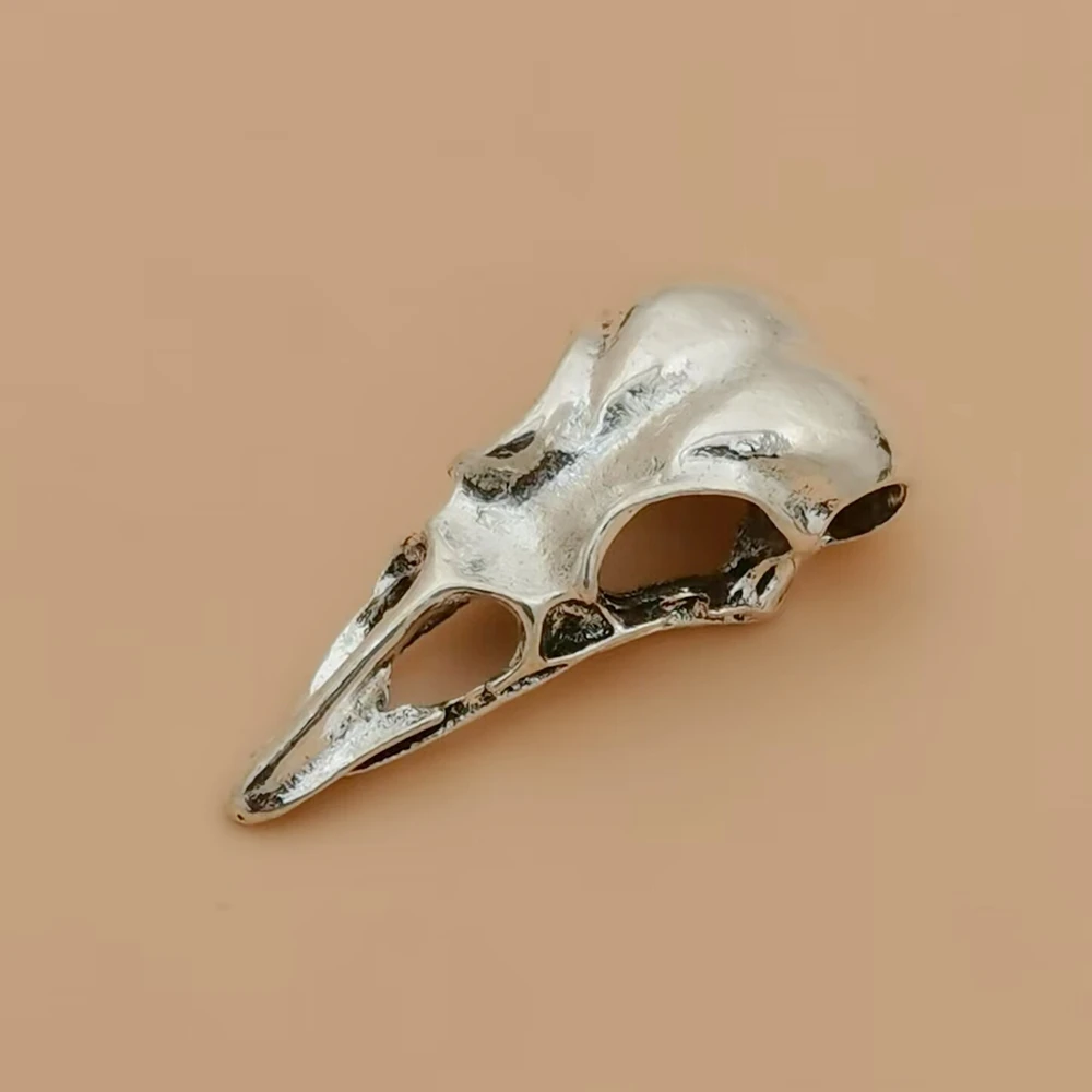 4Pcs Alloy Crow Raven Skull Charms Bird Head Skeleton Pendant For Halloween Witch Pagan Necklace Bracelet Gothic
