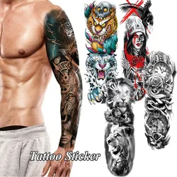 Ancient Greek Tattoo Sticker For Men Waterproof Full Arm Large Temporary Tattoos Body Art Flash Tattoo Sticker Fake Sleeve