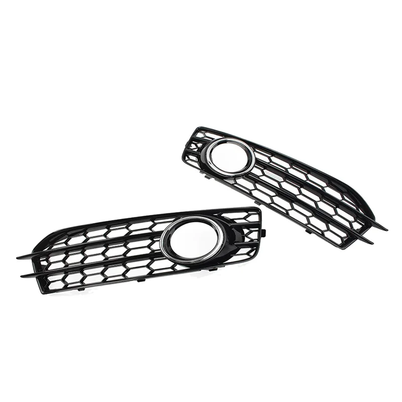 

Car Front Bumper Fog Light Mesh Grille Component For A3 8P 2009-2013 8P0807682D Fog Lamp Honeycomb Grille Covers-A28K