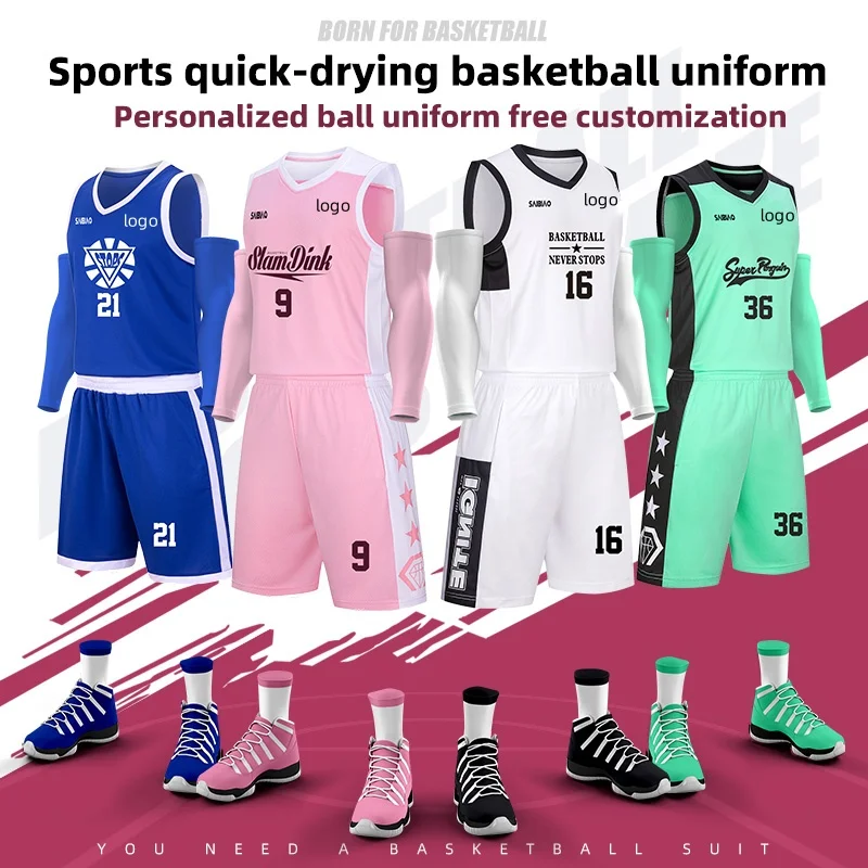 Adult Men and Women Basketball Jersey Customize Quick-drying Breathable Comfortable Training Uniform Shirt Sportswear Tracksuit