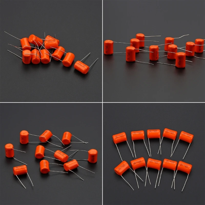 10Pcs Orange Tone Caps Guitar Bass Tone Caps Capacitors 200V 715P .047uf Electric Guitar Capacitors Guitar Accessories