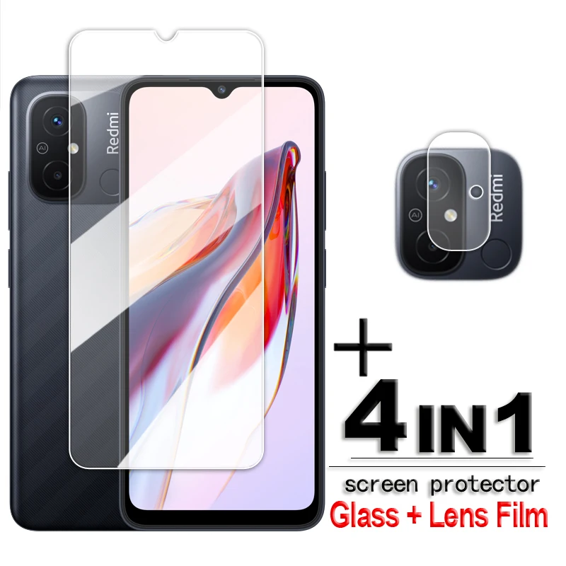 

For Xiaomi Redmi 12C Glass Redmi 12C Tempered Glass 6.71 inch Transparent HD Screen Protector Redmi 9C 9T 9 10 10C 12C Lens Film