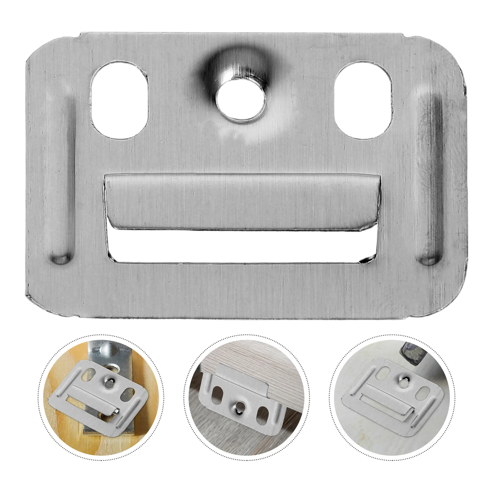 100 Pcs Bamboo Fiber Board Buckle for Integrated Wall Panel Quick Release Plate Furniture Stainless Steel Hardware Baby Hinges