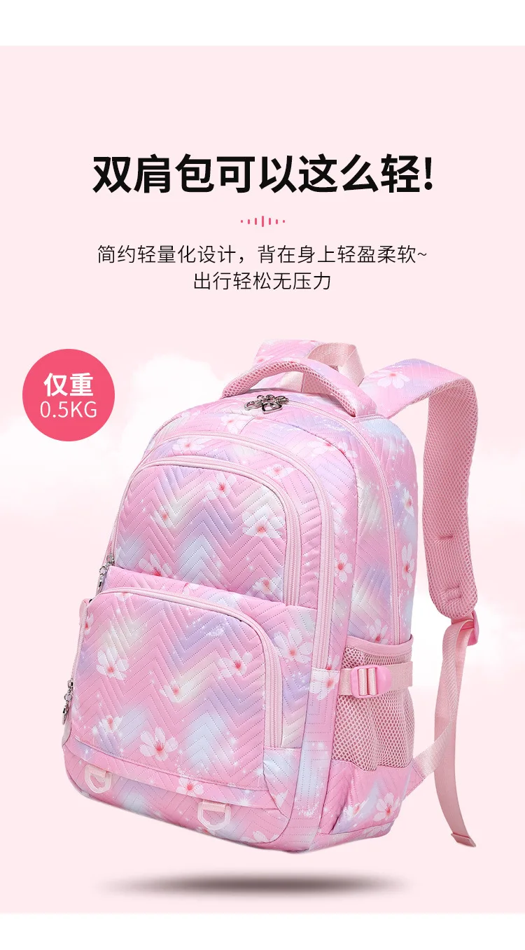 school bag Kids backpack water proof Preschool Ages 6-18 Spine protection Reduce the burden Large capacity