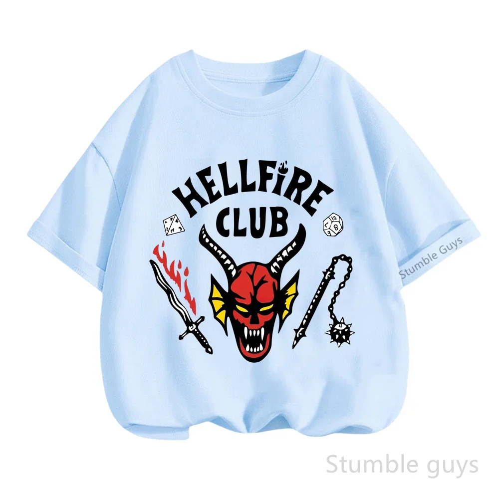 Ropa para niños y niñas, camiseta de verano de Stranger Things, camiseta de manga corta con dibujos animados, camiseta de moda, camisetas de Stranger Things